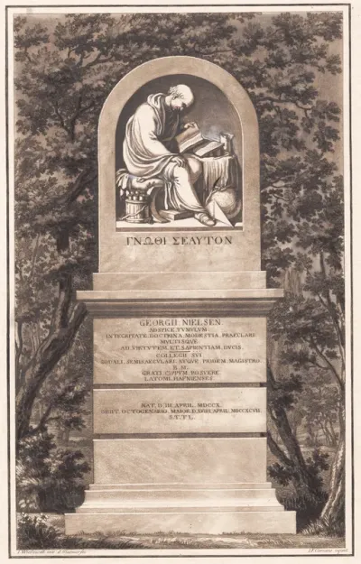 Georg Nielsens gravmæle. Efter Wiedewelt