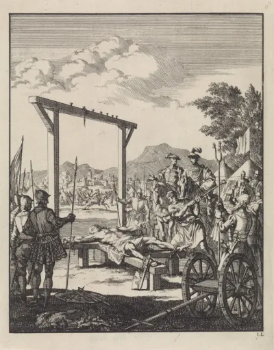 Georg Petersson, gunsteling van koning Erick, wordt geradbraakt, 1517