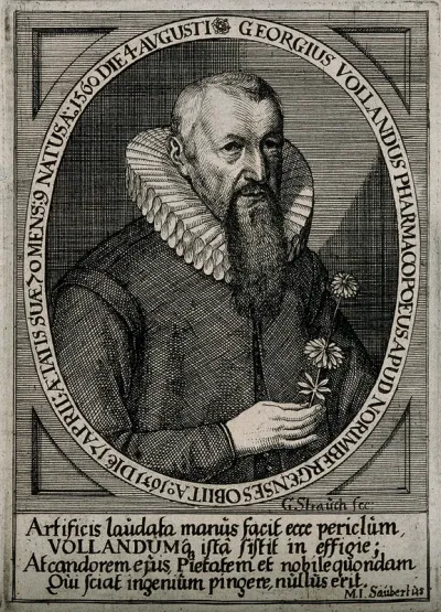 Georg Volland. Line engraving by G. Strauch