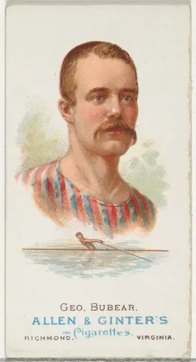 George Bubear, Oarsman, from World's Champions, Series 1 (N28) for Allen & Ginter Cigarettes