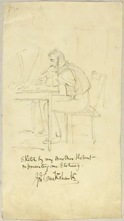 George Cruikshank Making an Etching