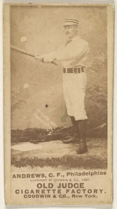 George Edward "Ed" Andrews, Center Field, Philadelphia, from the Old Judge series (N172) for Old Judge Cigarettes