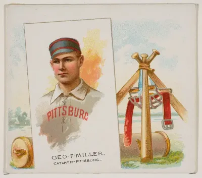 George F. Miller, Catcher, Pittsburgh, from World's Champions, Second Series (N43) for Allen & Ginter Cigarettes