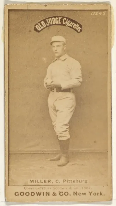 George Frederick "Doggie" Miller, Catcher, Pittsburgh, from the Old Judge series (N172) for Old Judge Cigarettes