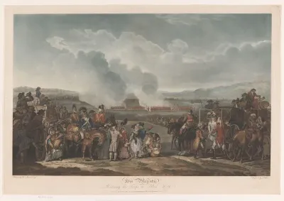 George III bekijkt zijn troepen bij Blackheath
