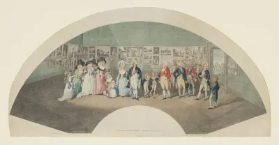 George III, Queen Charlotte, the Prince of Wales and others in a Picture Gallery near Windsor Castle
