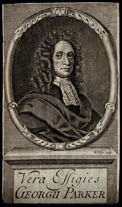 George Parker. Line engraving by W. Elder, 1694