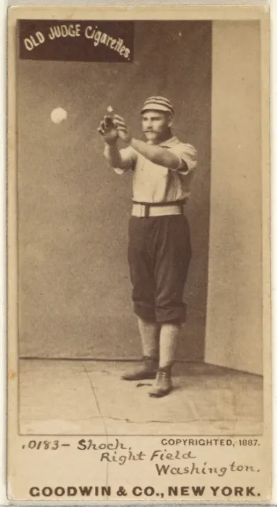 George Quintus Shoch, Right Field, Washington Nationals, from the Old Judge series (N172) for Old Judge Cigarettes