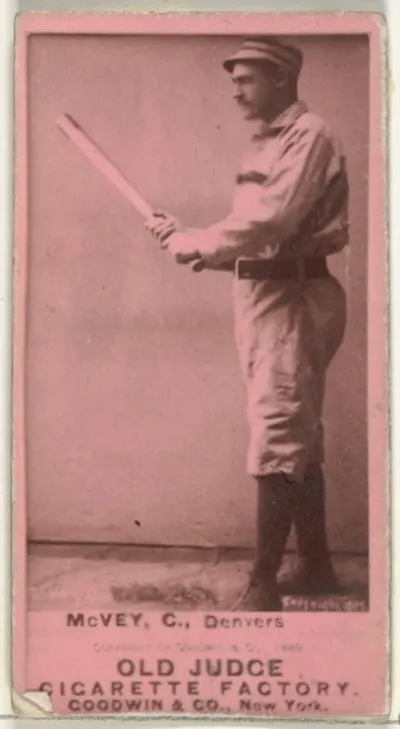 George W. McVey, Catcher, Denver, from the Old Judge series (N172) for Old Judge Cigarettes