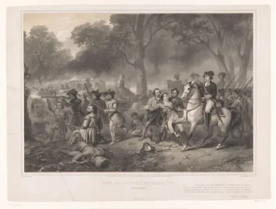 George Washington in de Slag bij de Monongahela