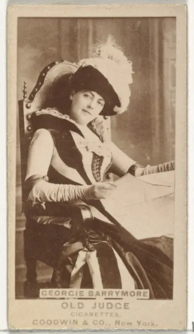 Georgie Barrymore, from the Actors and Actresses series (N171) for Old Judge Cigarettes