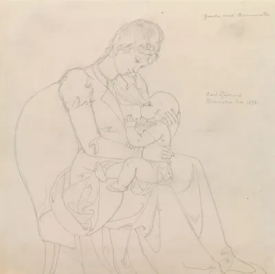 Gerda Busoni Breastfeeding Her Child