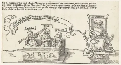 Gerechtigheid, Waarheid en Vernuft geketend; de onrechtvaardige rechter en de Vredelievendheid