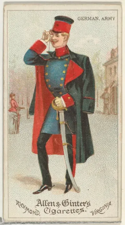 German, Army, from World's Dudes series (N31) for Allen & Ginter Cigarettes
