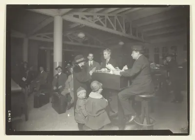 German Family, Interpreter and Recorder at Ellis Island