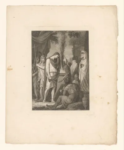 Germanicus bij een brandend offer op een altaar