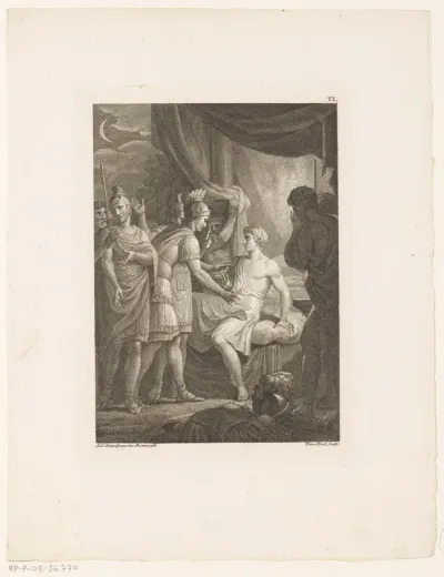 Germanicus wordt 's nachts gewekt in het legerkamp