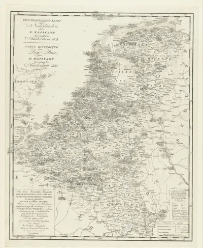 Geschiedkundige kaart van de Nederlanden