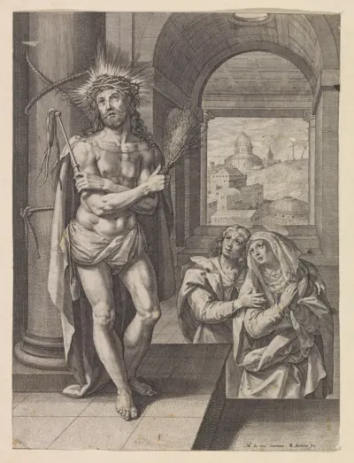 Geseling van Christus met Johannes en Maria