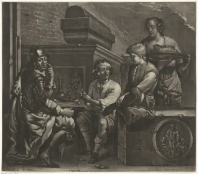 Gesprek temidden van grafmonumenten