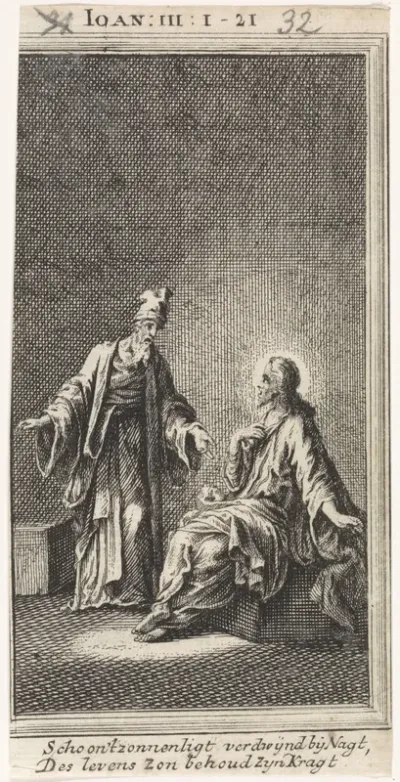 Gesprek tussen Christus en Nikodemus