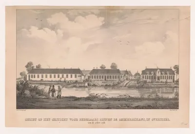 Gesticht voor bedelaars binnen de Ommerschans (achterzijde), 1819
