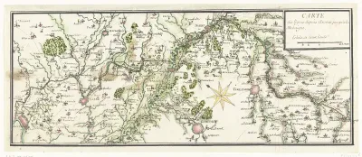 Getekende kaart van de Franse linies in Brabant, ca. 1705