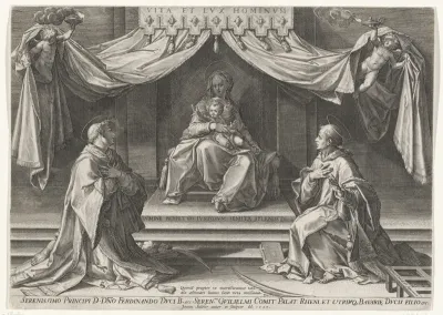 Getroonde Maria met het Christuskind en de heilige Stefanus en de heilige Laurentius