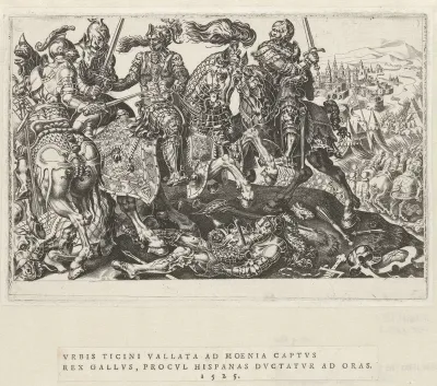 Gevangename van Frans I tijdens de slag van Pavia, 1525