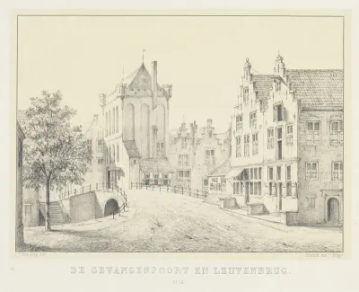Gevangenenpoort en Leuvenbrug in Dordrecht