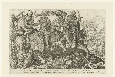 Gevangenname van Frans I tijdens de slag van Pavia, 1525