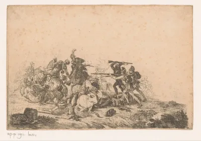 Gevecht tussen cavalerie en infanterie