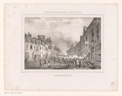 Gevechten in de Schaarbeekstraat in Brussel