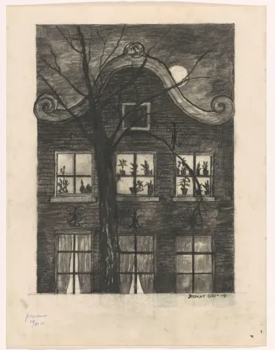 Gevel bij nacht