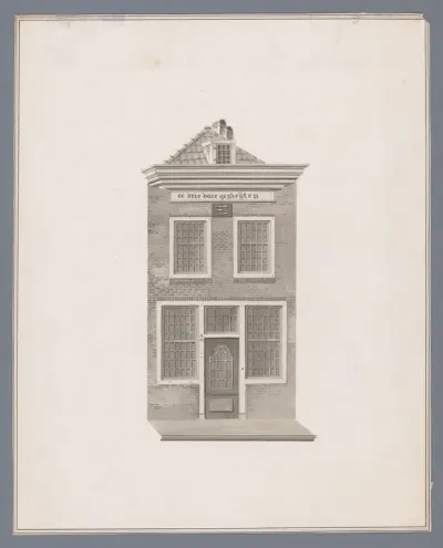 Gevel van de woning van Joannes Laprei te Middelburg in de Kapoenstraat