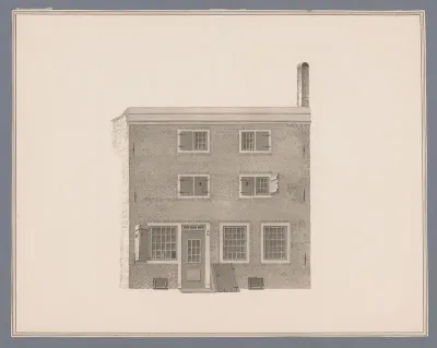 Gevel van de woning van Zacharias Jansen te Middelburg in de Kapoenstraat