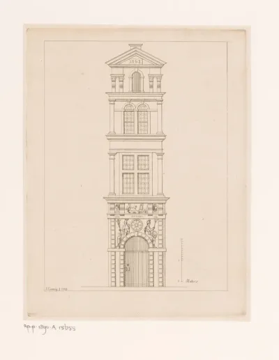 Gevel van een gebouw met de naam Pictura boven de deur