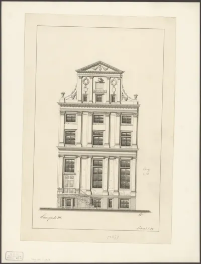 Gevel van een woonhuis op de Herengracht in Amsterdam