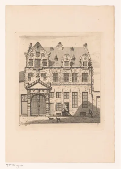 Gevel van het huis van de Ridders van de Duitse Orde