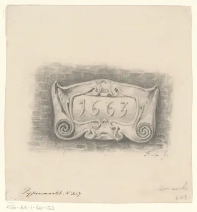 Gevelsteen op de Pijpenmarkt 327