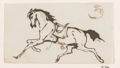 Gezadeld paard