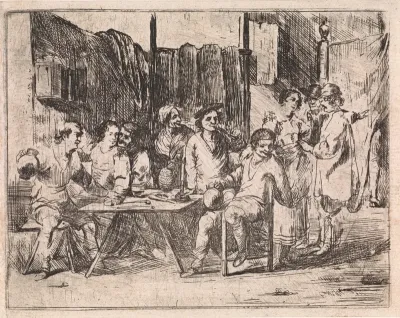 Gezelschap in een herberg