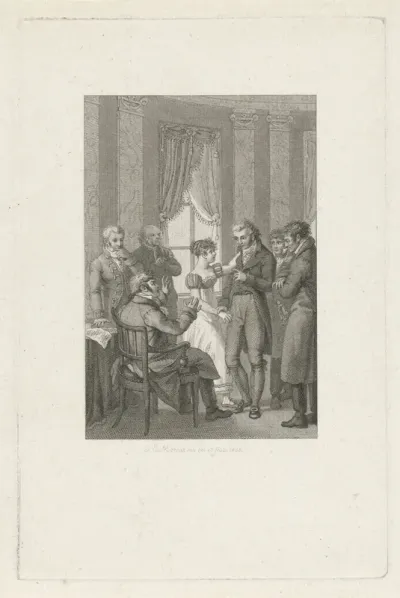 Gezelschap in een interieur
