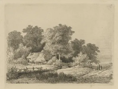 Gezelschap op een landweg