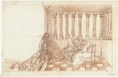 Gezelschap op een terras