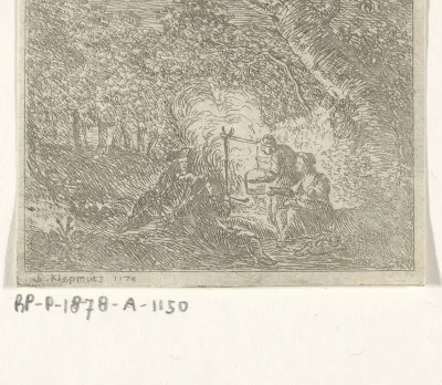 Gezelschap rond een kampvuur