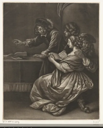 Gezelschap rond een tafel