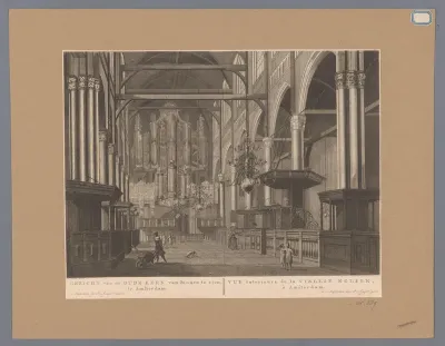Gezicht in de Oude Kerk te Amsterdam