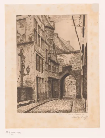 Gezicht in de Steenstraat in Antwerpen