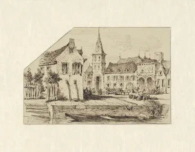 Gezicht in een Duits stadje